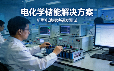 电化学储能解决方案：实验室中研发人员测试新型电池模块