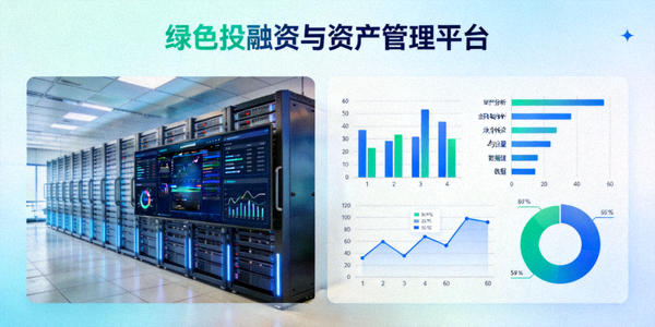 绿色投融资与资产管理平台：现代金融数据中心与数据分析图表